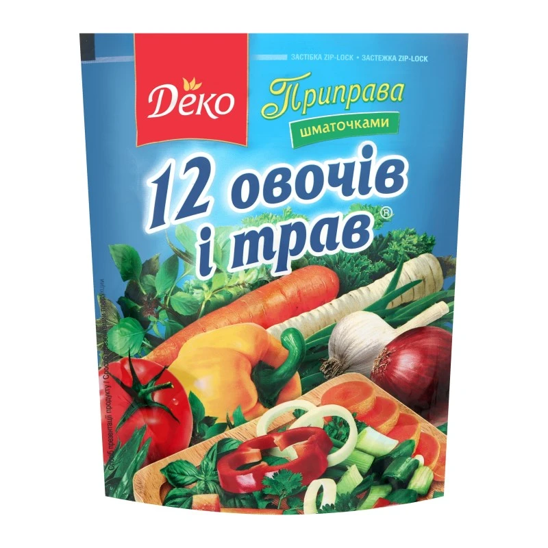 Приправа 12 овочів та трав Деко, 200 г
