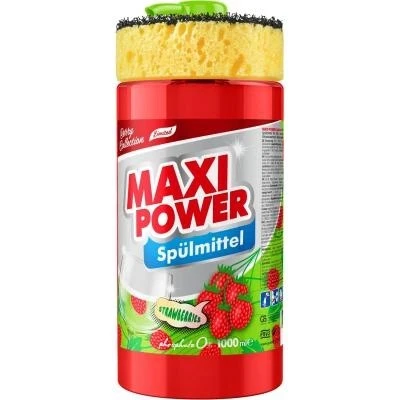 Засіб для миття посуду із запахом суниці Maxi Power, 1 л