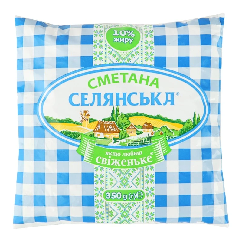 Сметана 10% Селянська, 350 г