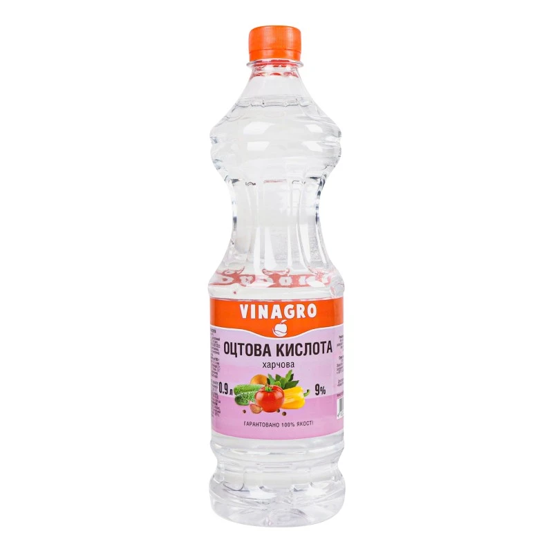 Оцтова кислота харчова 9% Vinagro, 0.9 л