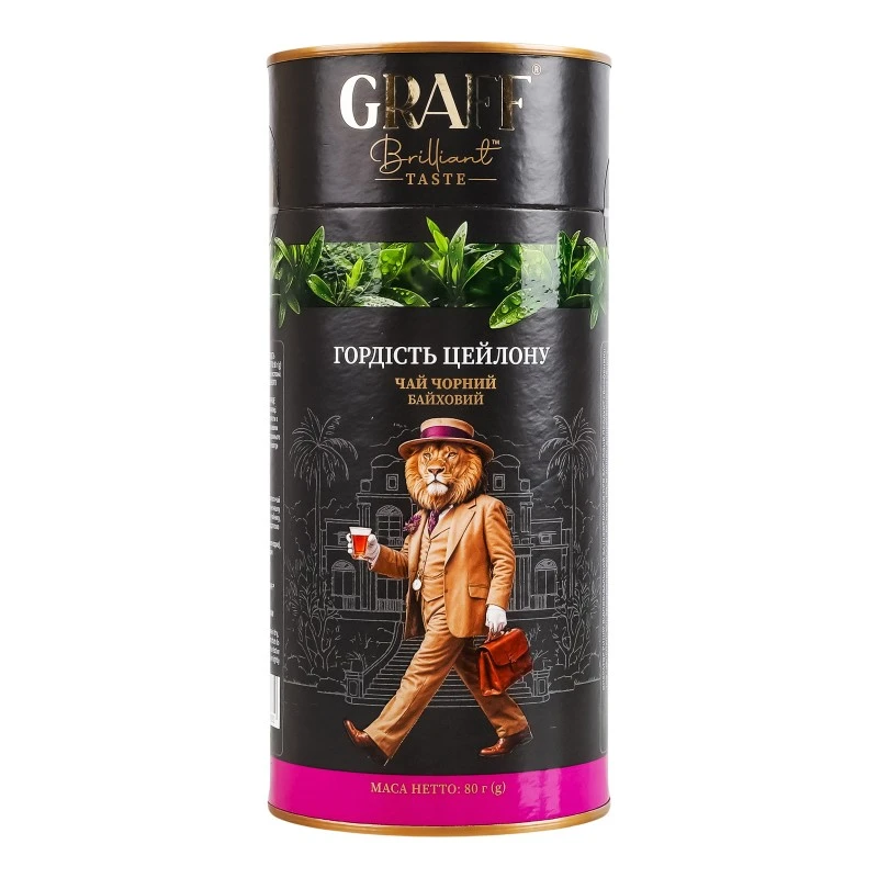 Чай листовий чорний Гордість Цейлону Graff, 80 г