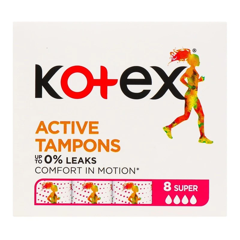 Тампони гігієнічні Active Super Kotex, 8 шт/уп.