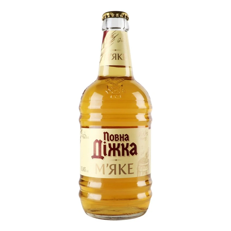 Пиво світле М&#039;яке Повна Діжка, 0.45 л