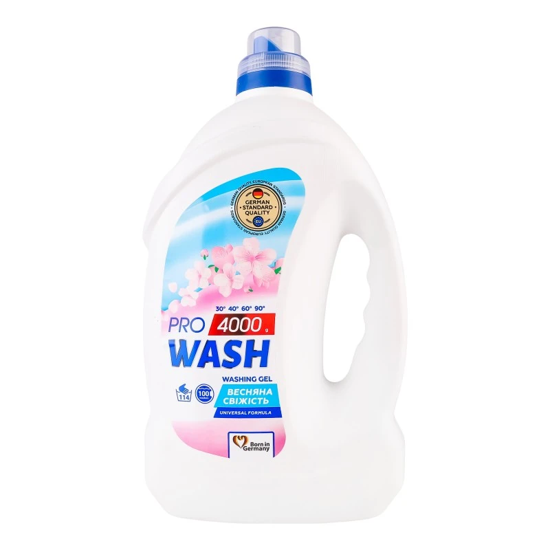 Гель для прання весняна свіжість  PRO WASH, пл. 4 л