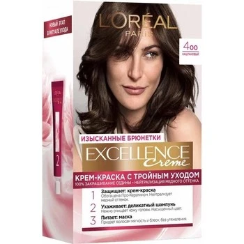 Фарба для волосся 4.00 Каштановий Excellence L&#039;Oreal Paris, 1 шт.