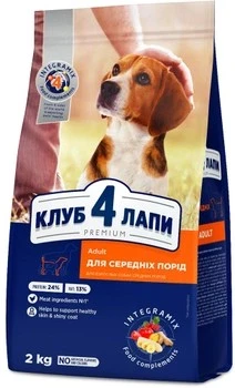 Корм сухий для собак середніх порід Premium Club 4 Paws, 2 кг