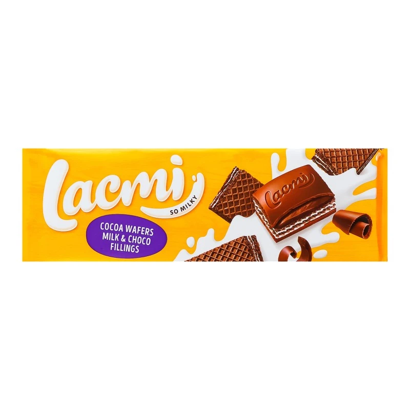 Шоколад молочний з молочною та шоколадною начинками, вафлей з какао Lacmi Roshen, 235 г