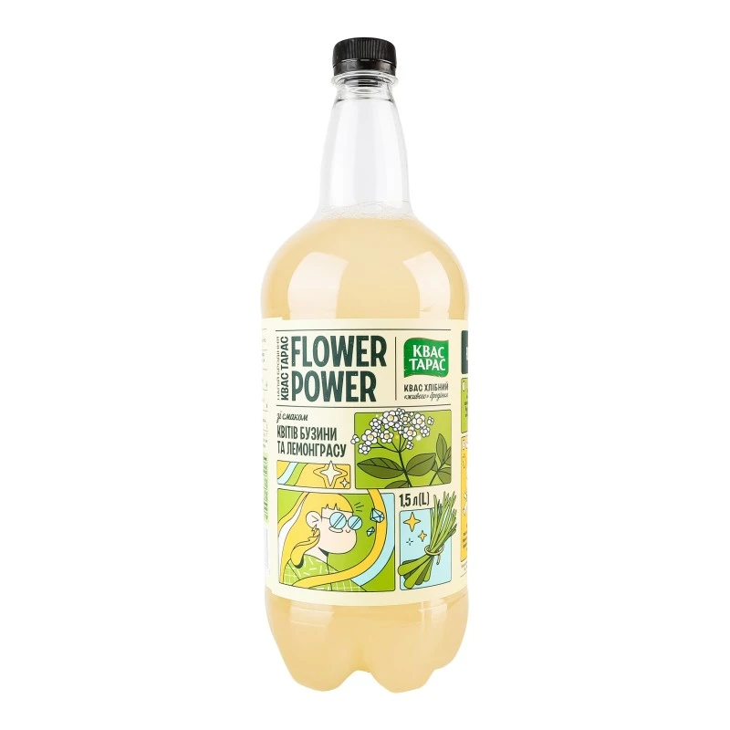 Квас хлібний Flower Power Квас Тарас, 1.5 л