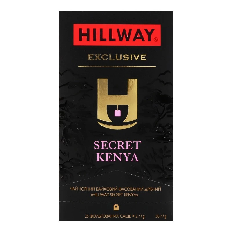 Чай пакетований чорний Secret Kenya Hillway, 25 шт/уп.