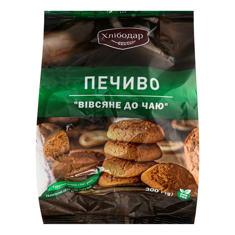 Печиво Вівсяне до чаю Хлібодар, 400 г