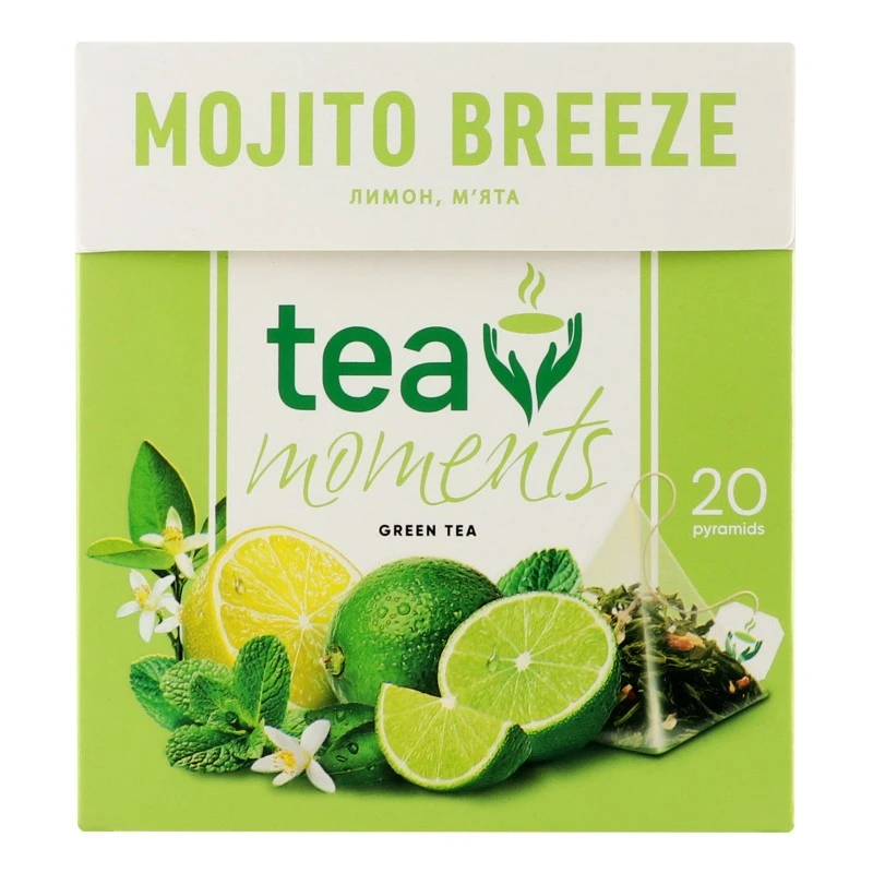 Чай пакетований зелений Mojito Breeze Tea Moments, 20 шт/уп.