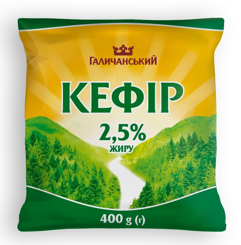Кефір 2.5% Галичанський, 400 г