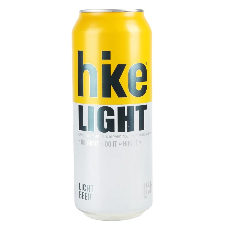 Пиво світле Light ж/б Hike, 0.5 л