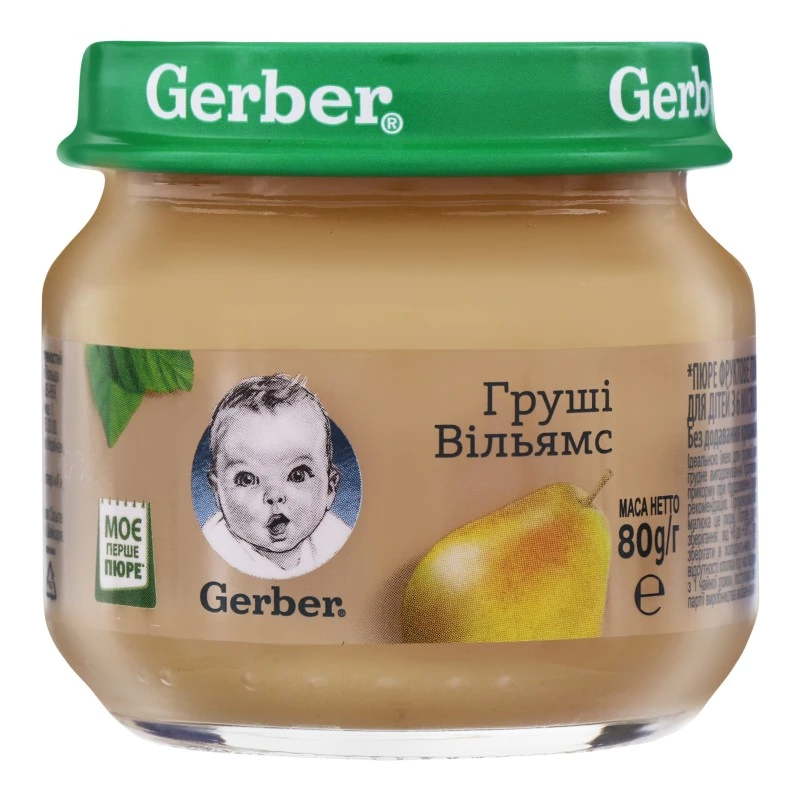 Пюре груша Вільямс Gerbe, 80 г