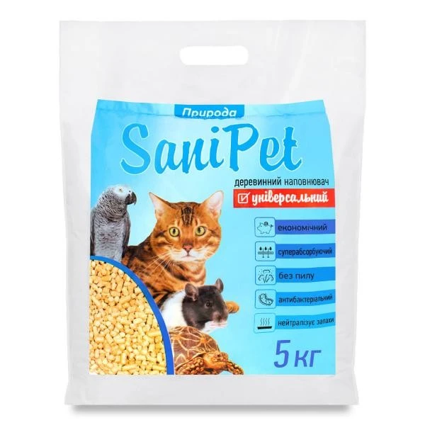 Гігієнічний наповнювач універсальний Sani Pet, 5 кг