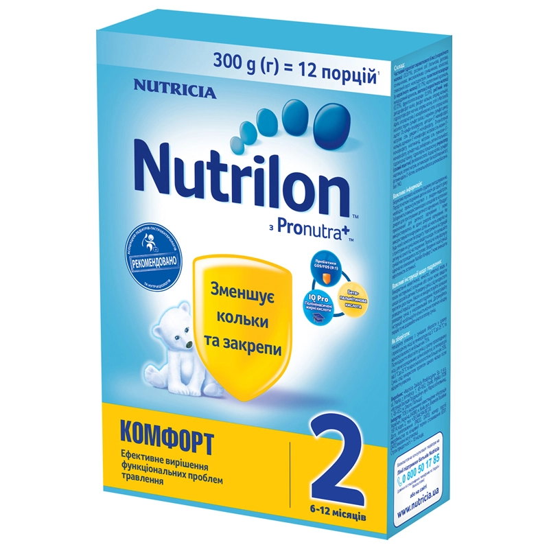 Суміш суха для дітей від 6 до 12міс Комфорт 2 Nutrilon к/у 300г