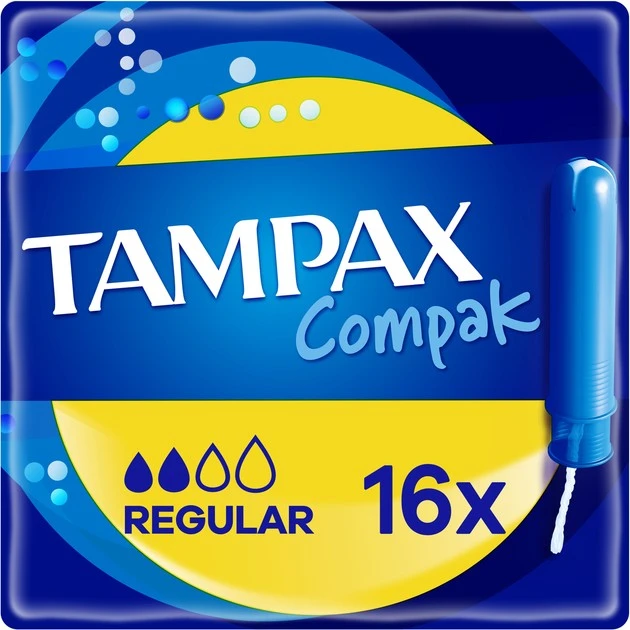 Тампони гігієнічні з аплікатором Regular Compak Tampax, 16 шт/уп.