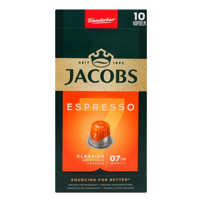 Кава натуральна смажена мелена у капсулах Espresso Classico Якобз к/у 52г