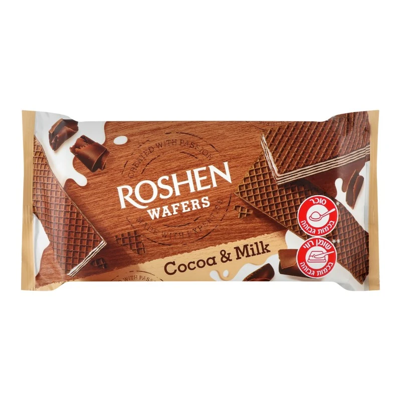 Вафлі Cocoa&amp;Milk Wafers Roshen, 216 г