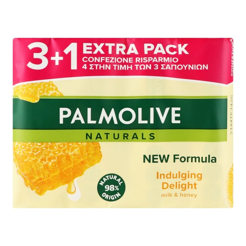 Мило туалетне тверде Milk&amp;Honey Naturals Palmolive 4х90г