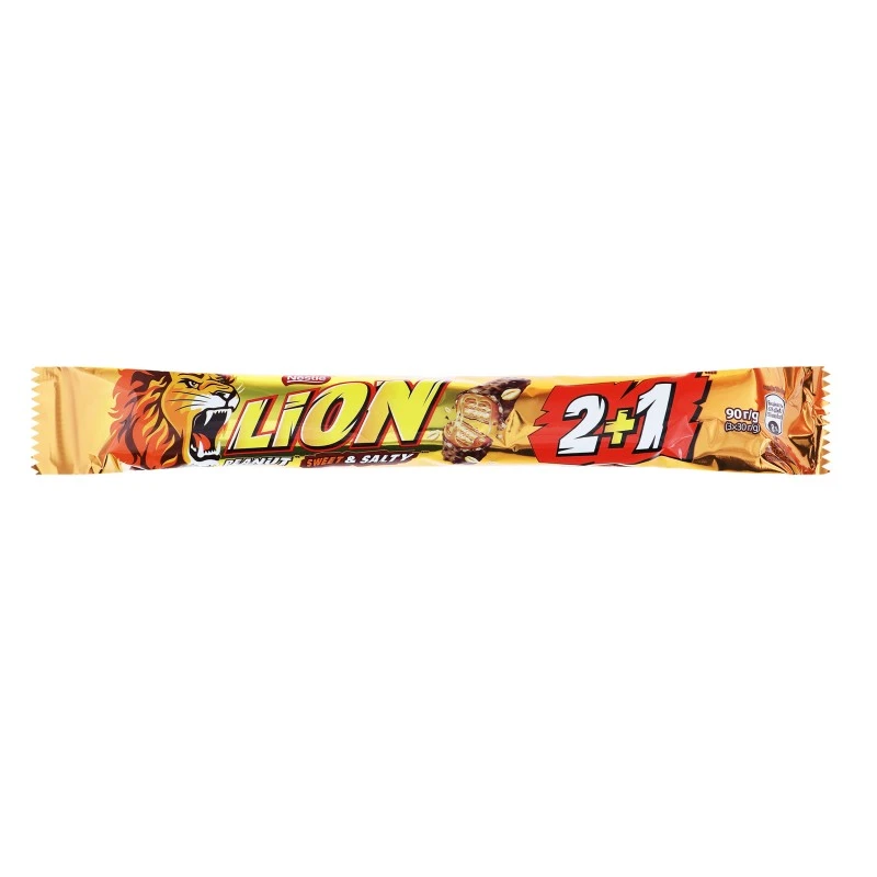 Вафельний батончик 2+1 з арахісом Lion, 90 г