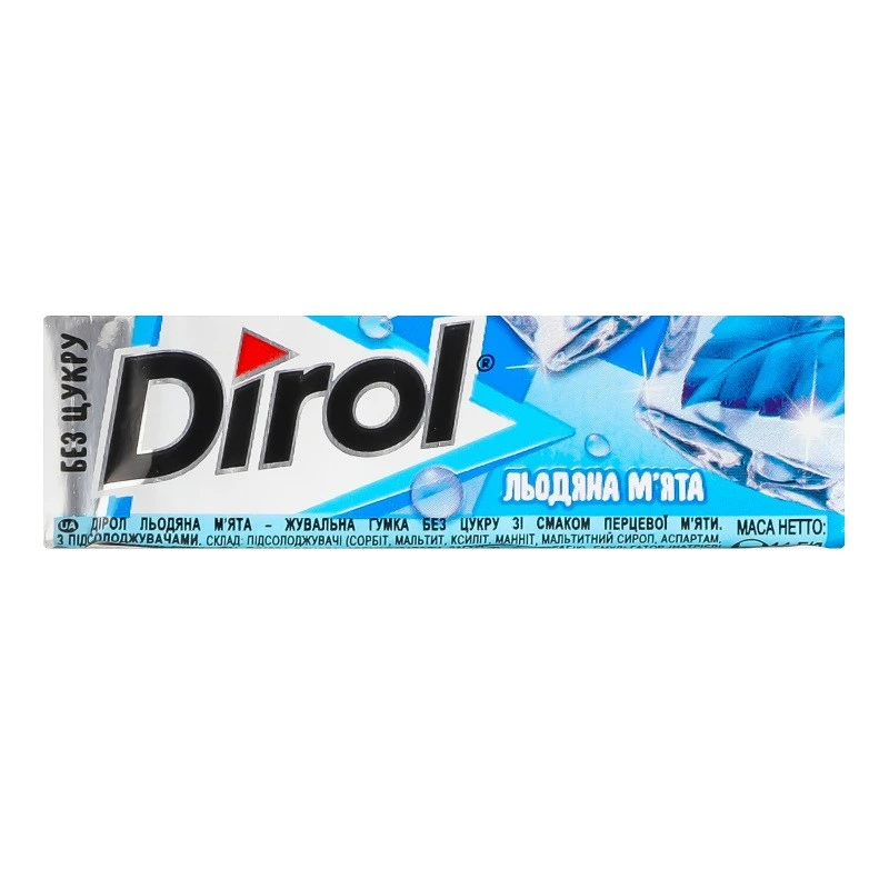 Гумка жувальна без цукру Крижана м&#039;ята Dirol, 14 г