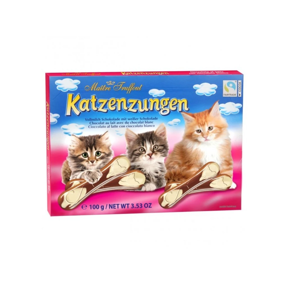 Шоколад Молочний та білий Catfinger, 100 г