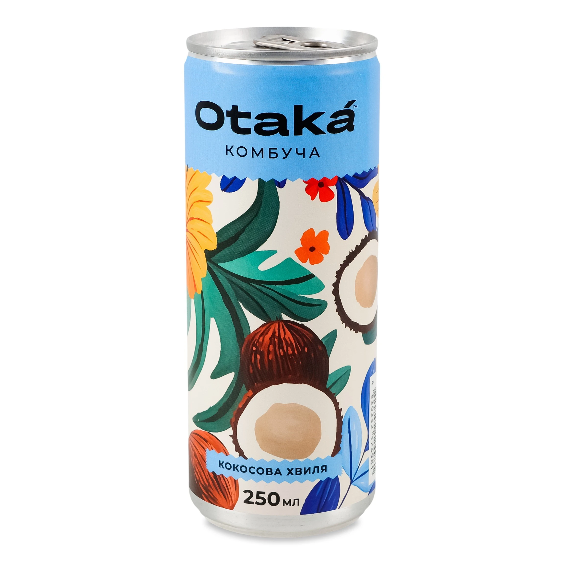 Напій  Комбуча кокосова хвиля б/а сл/газ Otaka Комбуча, 0.25 л