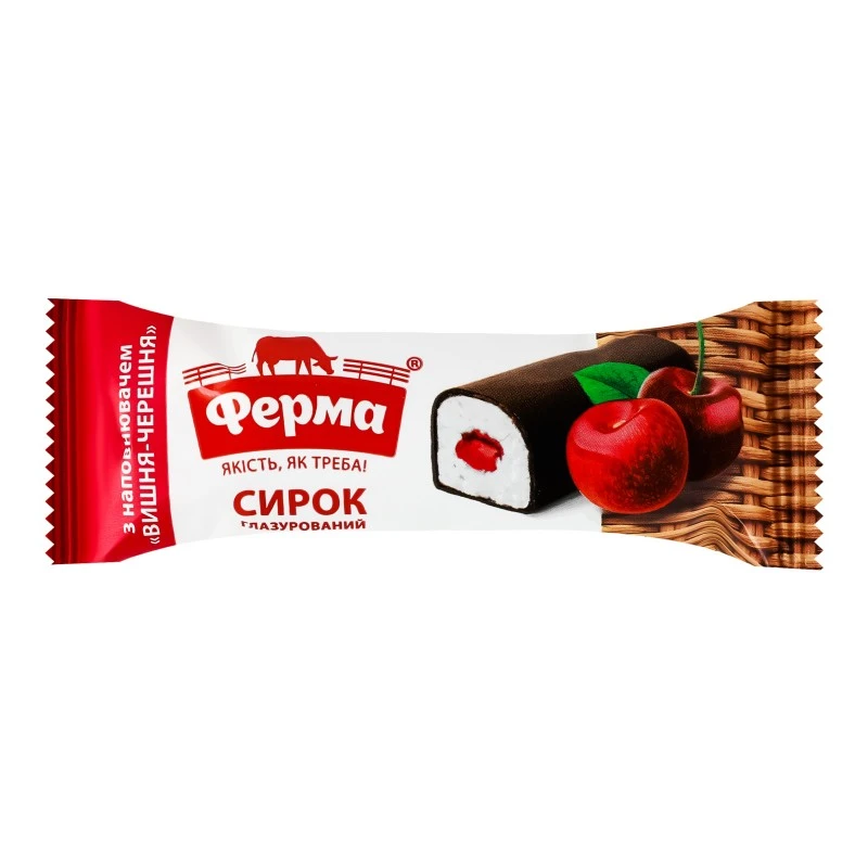 Сирок глазурований 23% Вишня-черешня Ферма, 36 г