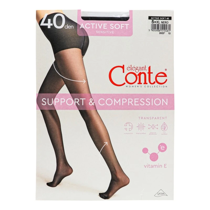 Колготки Active Soft 40 den Nero Conte Elegant, р.5