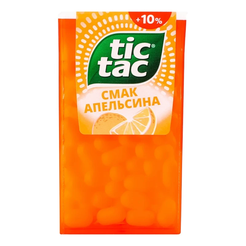 Драже зі смаком Апельсину Tic Tac, 55г