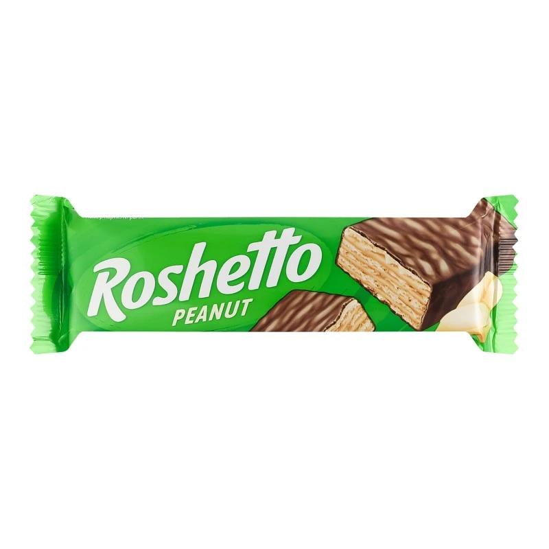 Вафлі глазуровані Peanut Roshetto Roshen, 34 г