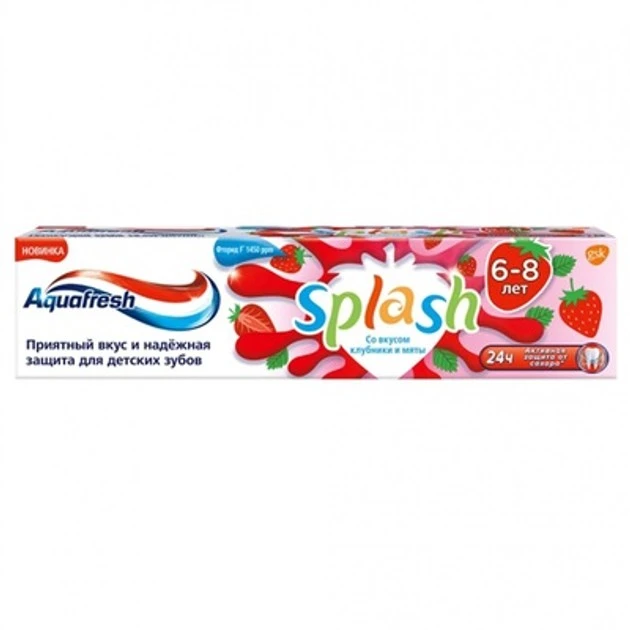 Паста зубна дитяча 6-8 років Splash Aquafresh, 50 мл