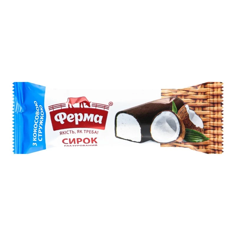 Сирок глазурований 23% Кокосова стружка Ферма, 36 г