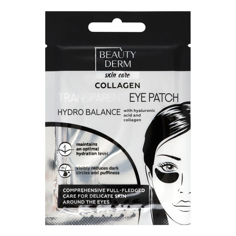 Патчі під очі зволожуючі з гіалуроновою кислотою і колагеном Beauty Derm, 2x4г