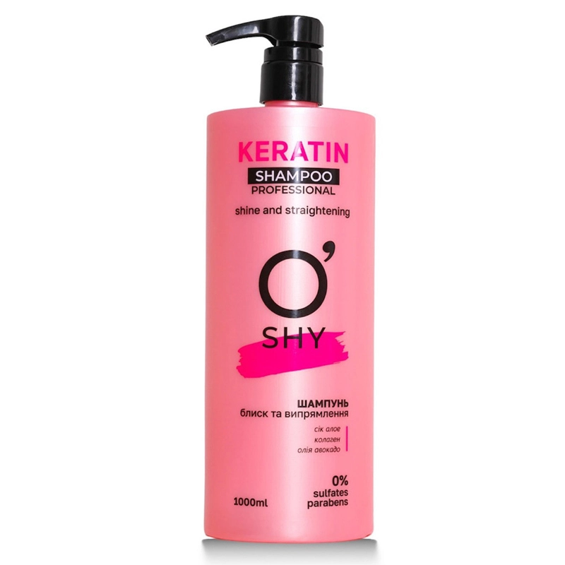 Шампунь Блиск та випрямлення Keratin O&#039;shy, 1 л