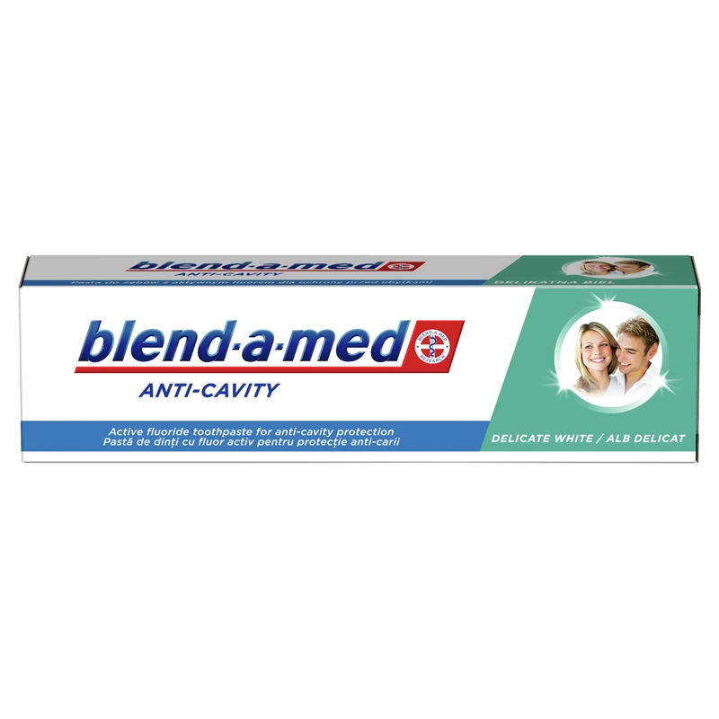 Зубна паста Анти-карієсДелікатне відбілювання Blend-a-med, 75 мл