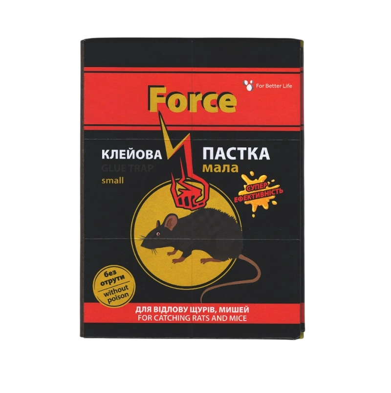 Клейова пастка від щурів мала 12*16.5 см Force, шт