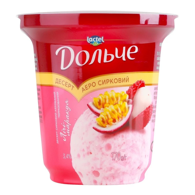 Десерт 3.4% лічі маракуя Дольче, 170 г