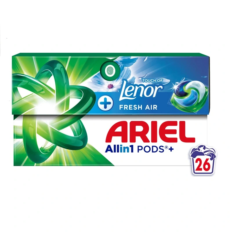 Гель-капсули для прання З дотиком Lenor Свіже повітря Ariel, 26*20.8 г