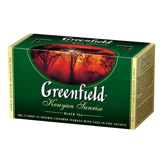 Чай пакетований чорний Kenyan sunrise Greenfield, 25 шт/уп.