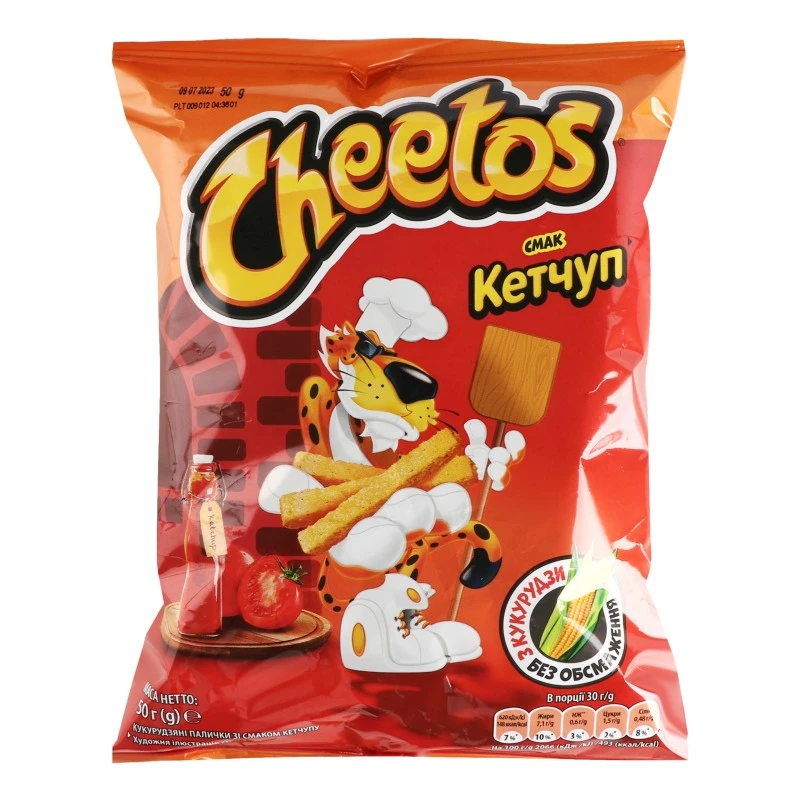Палички кукурудзяні зі смаком кетчупу Cheetos, 50 г