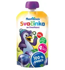 Пюре для дітей від 4міс Яблуко зі сливою Hamanek д/п 120г
