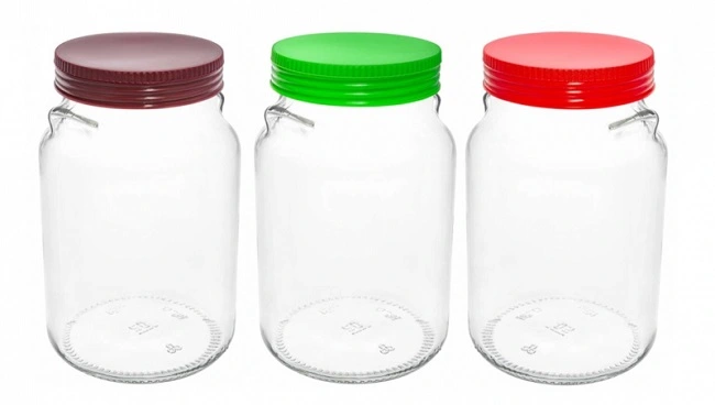 Банка скляна з металевою кришкою 900мл EverGlass, 1шт