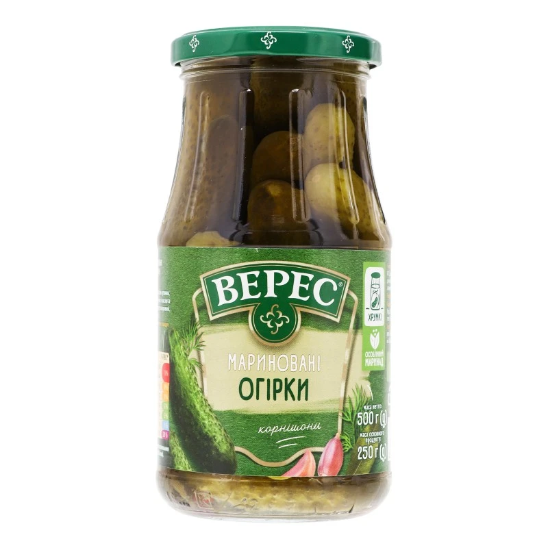 Мариновані огірки Верес, 500 г