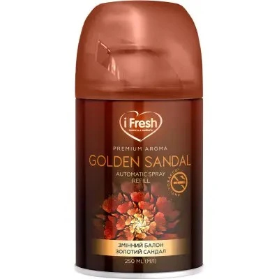 Змінний балон д/освіжувача повітря premium aroma golden sandal !Fresh, 250 мл