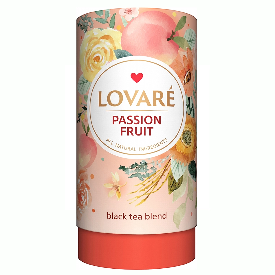 Чай листовий чорний Passion Fruit Lovare, 80 г