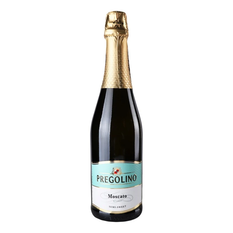 Напій винний ігристий білий напівсолодкий Moscato Pregolino, 0.75 л