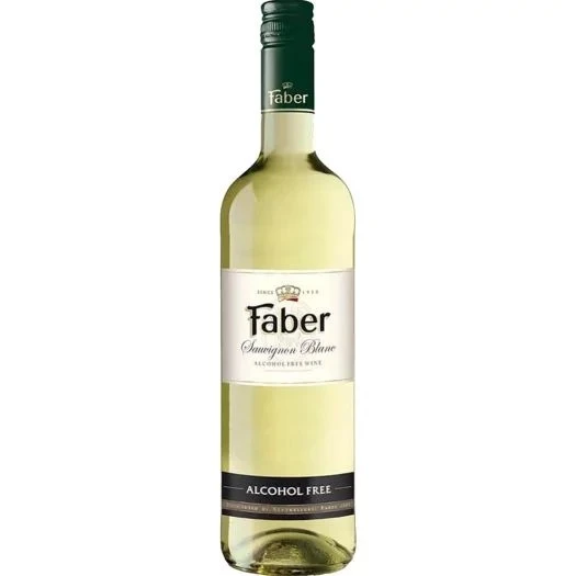 Вино безалкогольне біле сухе 0% Sauvignon Blanc Alcohol Free Faber, 0.75 л
