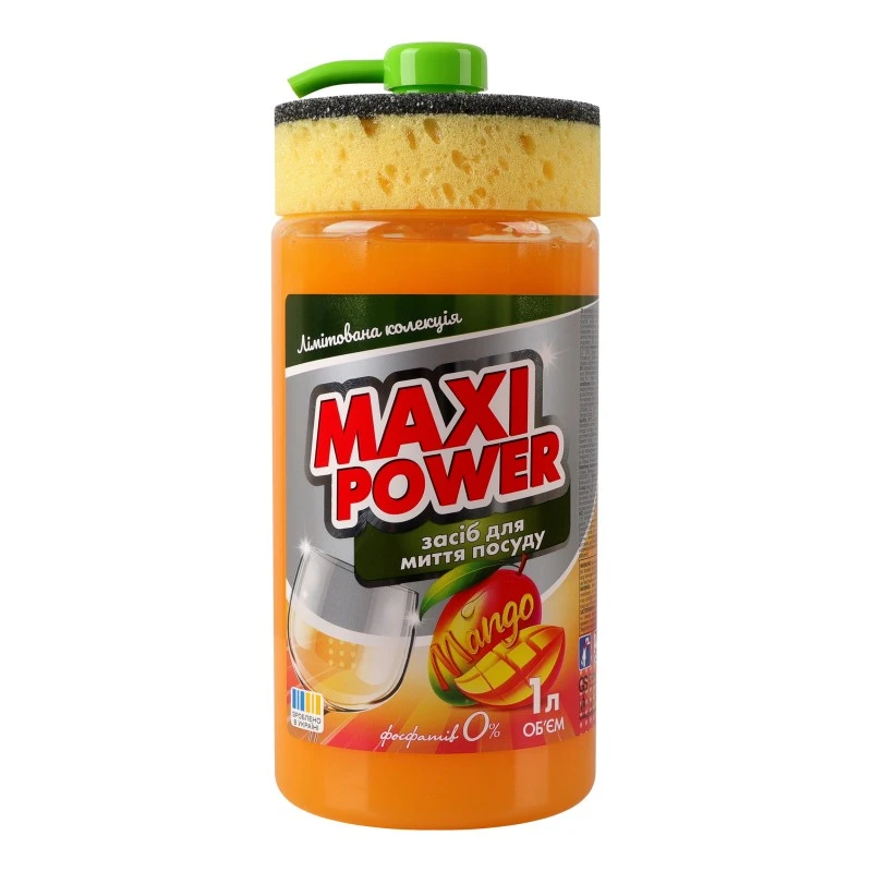 Засіб для миття посуду Манго Maxi Power, 1 л